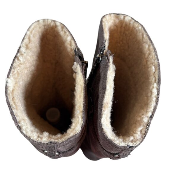 UGG Jillian Gray Suede Knee Boots Lined Warm Tall - Picture 6 of 12